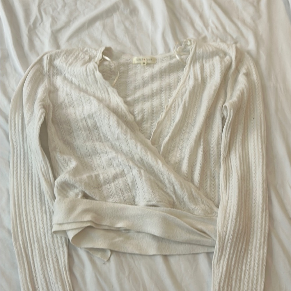 Ultra Flirt Ivory Knit Top